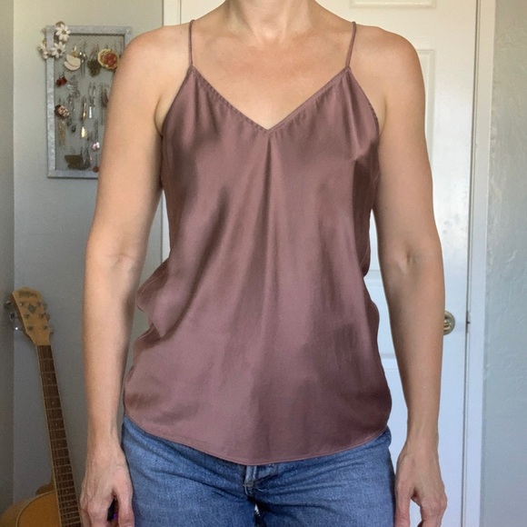 Theory silk cami, mauve, size p - Picture 4 of 5